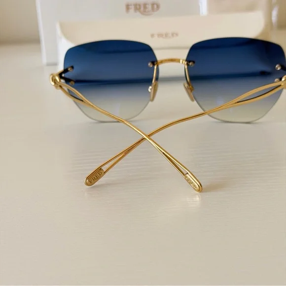 New! Fred Blue Gradient Sunglasses, FG40058U 30W, Authentic - Picture 13 of 14